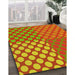 Machine Washable Transitional Green Rug in a Family Room, wshpat3185yw