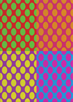 Patterned Deep Pink Modern Rug, pat3185