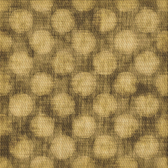 Round Patterned Yellow Rug, pat3186brn