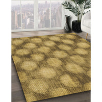 Patterned Yellow Rug, pat3186brn