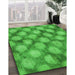 Machine Washable Transitional Lime Green Rug in a Family Room, wshpat3186grn