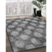 Machine Washable Transitional Grey Gray Rug in a Family Room, wshpat3186gry