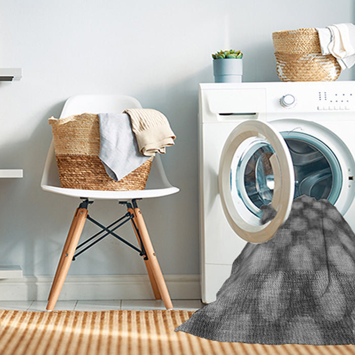 Machine Washable Transitional Grey Gray Rug in a Washing Machine, wshpat3186gry