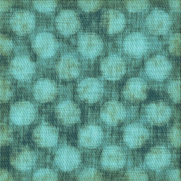 Round Patterned Turquoise Green Rug, pat3186lblu