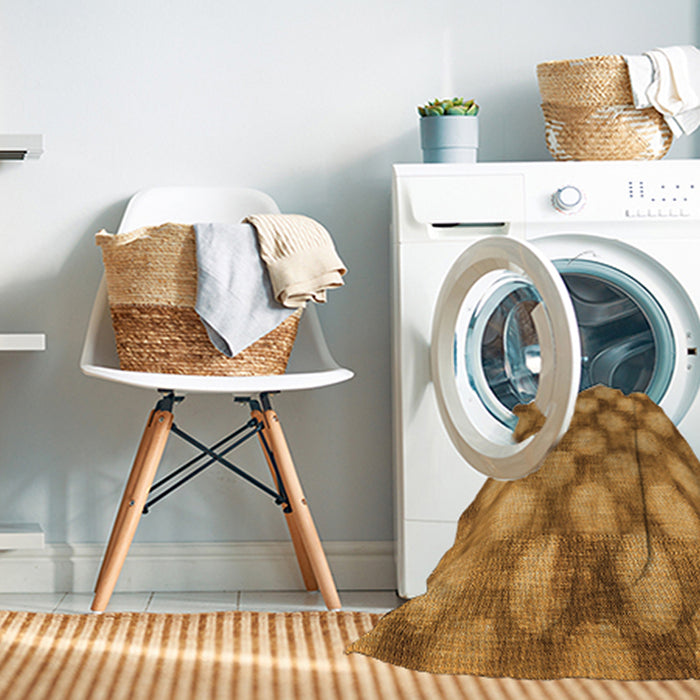 Machine Washable Transitional Mahogany Brown Rug in a Washing Machine, wshpat3186org