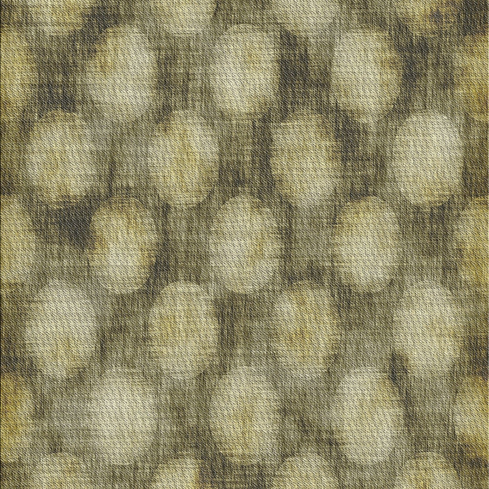 Patterned Antique Bronze Green Novelty Rug, pat3186