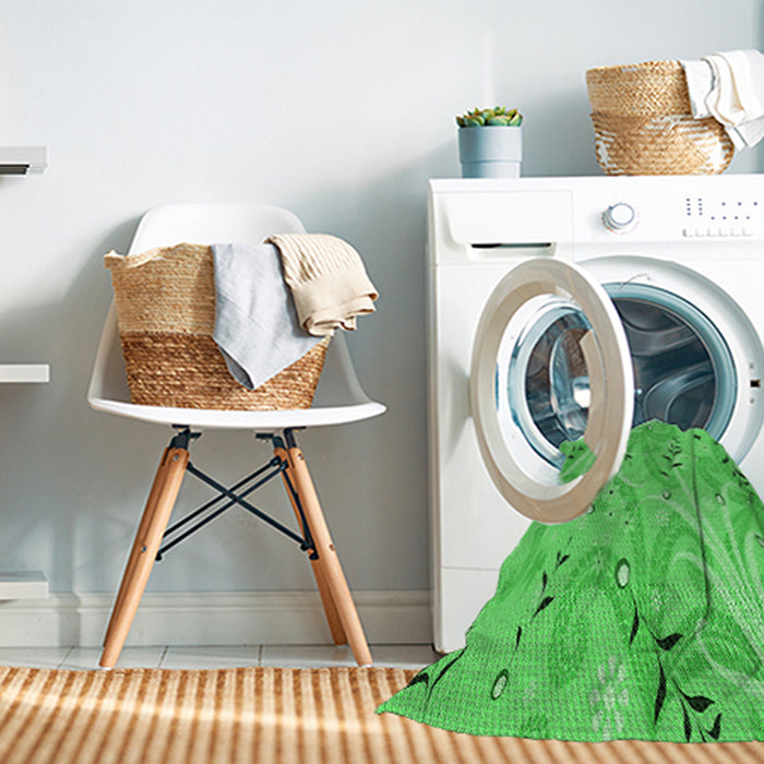 Machine Washable Transitional Neon Green Rug in a Washing Machine, wshpat3187grn