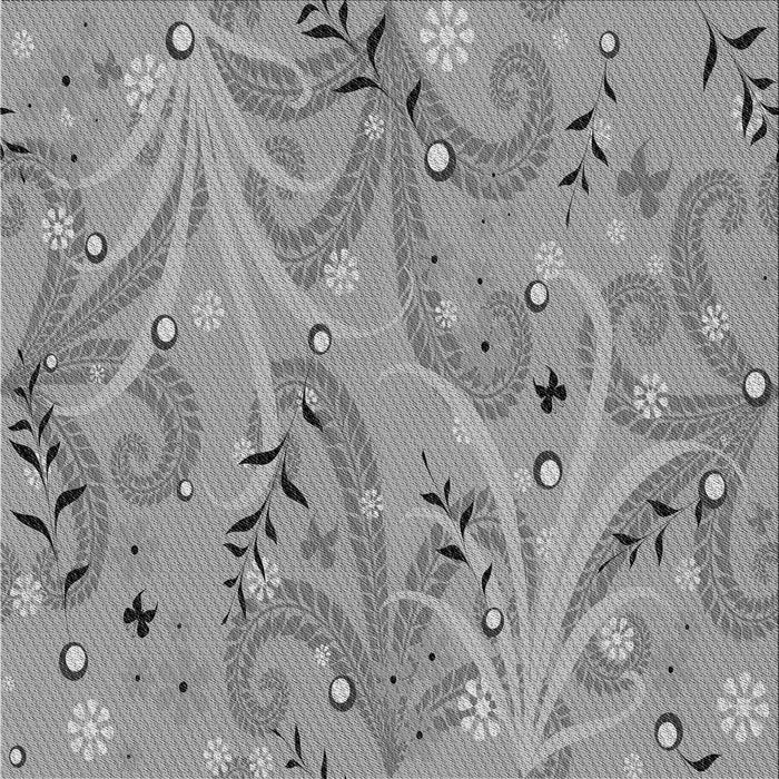 Round Patterned Cloud Gray Rug, pat3187gry