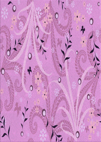 Machine Washable Transitional Violet Purple Rug, wshpat3187pur