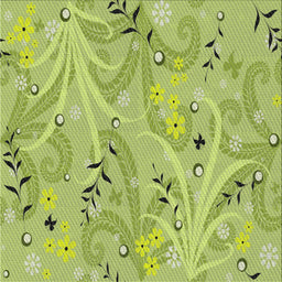 Square Patterned Yellow Green Novelty Rug, pat3187