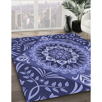 Patterned Sky Blue Rug, pat3188blu