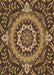 Patterned Caramel Brown Rug, pat3188brn