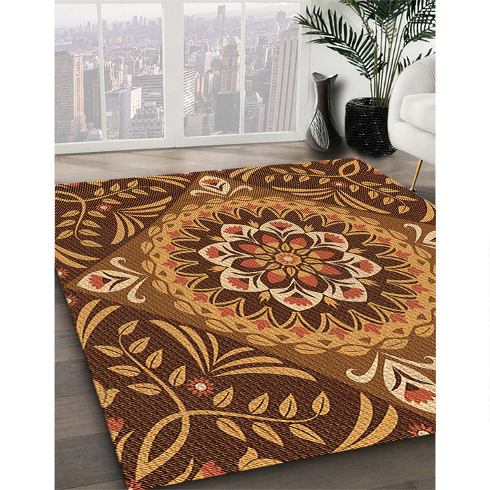 Machine Washable Transitional Orange Rug in a Family Room, wshpat3188org