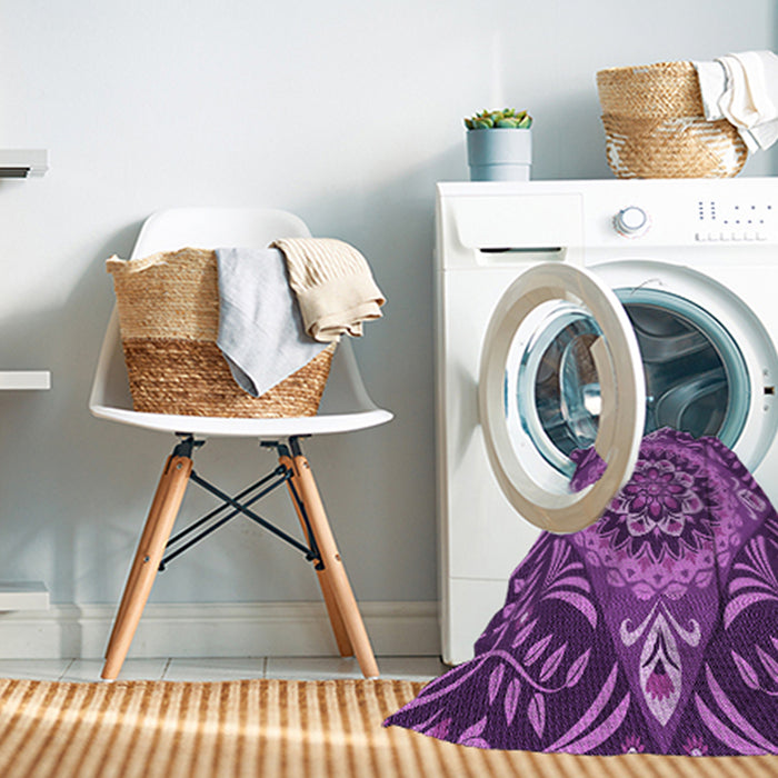 Machine Washable Transitional Purple Rug in a Washing Machine, wshpat3188pur