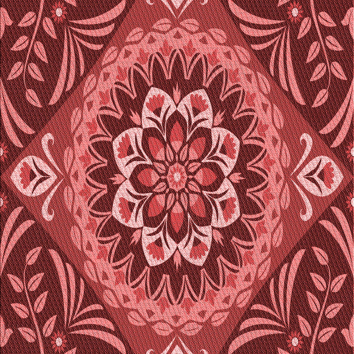 Patterned Cranberry Red Rug, pat3188rd