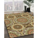 Machine Washable Transitional Saddle Brown Rug in a Family Room, wshpat3189brn