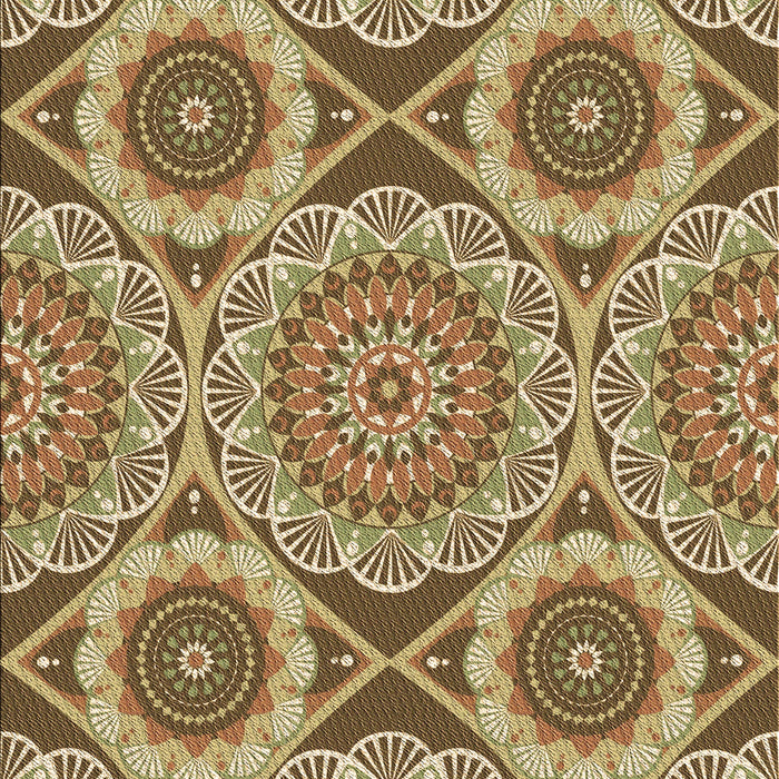 Patterned Saddle Brown Rug, pat3189brn