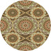 Square Patterned Saddle Brown Rug, pat3189brn