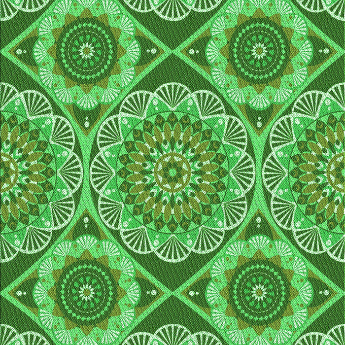 Patterned Green Rug, pat3189grn