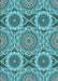 Patterned Deep-Sea Green Rug, pat3189lblu