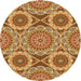 Square Machine Washable Transitional Orange Rug in a Living Room, wshpat3189org