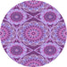 Square Patterned Dark Orchid Purple Rug, pat3189pur