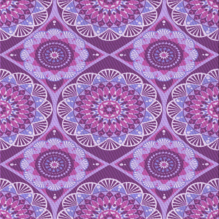 Round Patterned Dark Orchid Purple Rug, pat3189pur