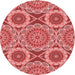 Square Machine Washable Transitional Red Rug in a Living Room, wshpat3189rd