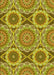 Patterned Golden Brown Yellow Rug, pat3189yw