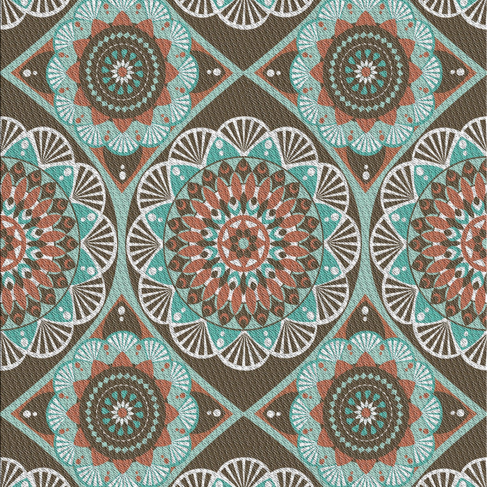 Patterned Reddish Brown Novelty Rug, pat3189