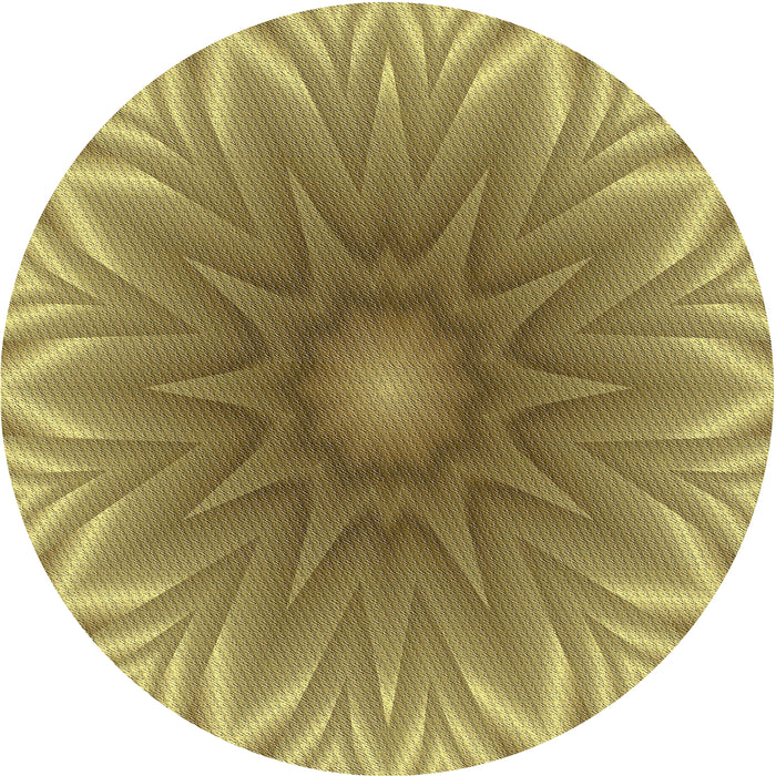 Square Machine Washable Transitional Metallic Gold Rug, wshpat318