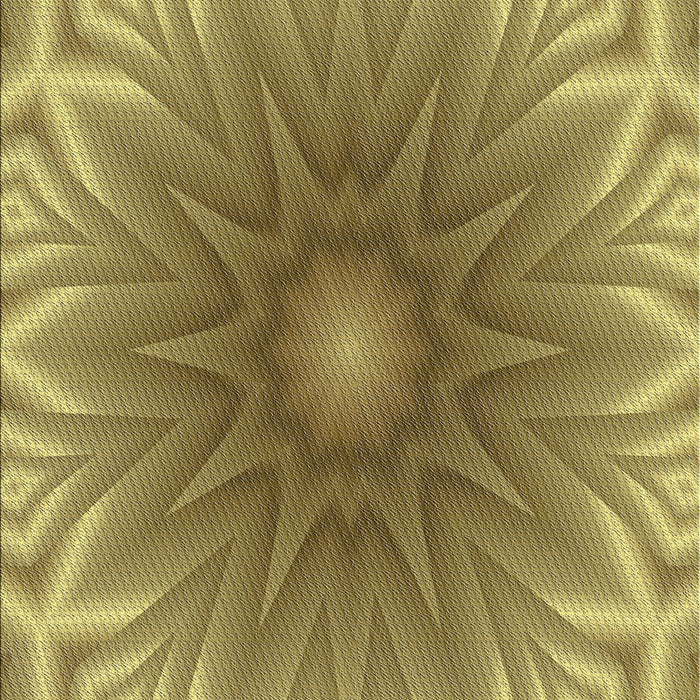 Patterned Metallic Gold Novelty Rug, pat318