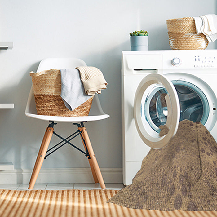 Machine Washable Transitional Brown Sand Brown Rug in a Washing Machine, wshpat319brn