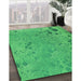 Machine Washable Transitional Neon Green Rug in a Family Room, wshpat319grn