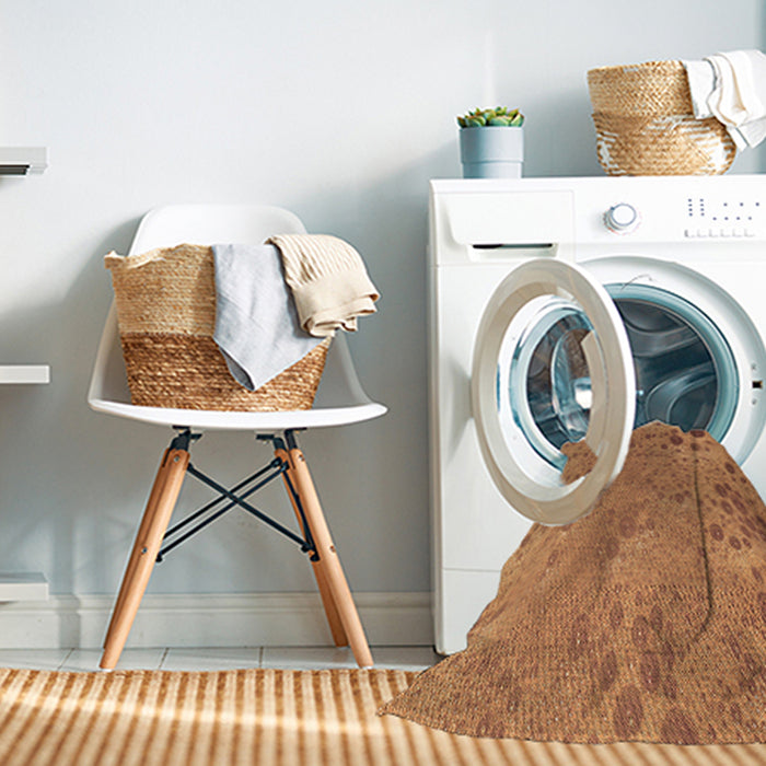 Machine Washable Transitional Orange Rug in a Washing Machine, wshpat319org