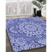 Machine Washable Transitional Jeans Blue Rug in a Family Room, wshpat3190blu