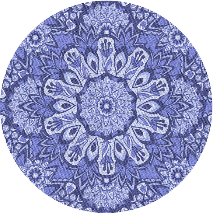 Square Patterned Jeans Blue Rug, pat3190blu