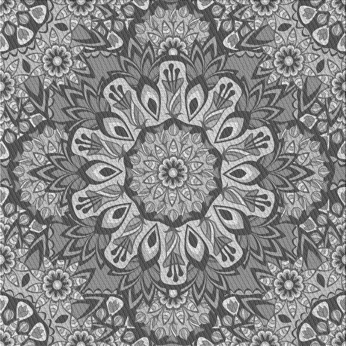 Round Machine Washable Transitional Cloud Gray Rug, wshpat3190gry