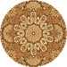 Square Patterned Orange Rug, pat3190org