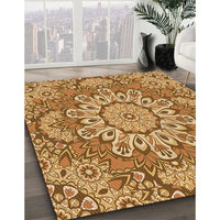 Patterned Orange Rug, pat3190org