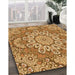 Patterned Orange Rug in Family Room, pat3190org