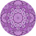 Square Patterned Violet Purple Rug, pat3190pur