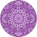 Square Machine Washable Transitional Violet Purple Rug in a Living Room, wshpat3190pur