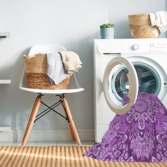 Machine Washable Transitional Violet Purple Rug in a Washing Machine, wshpat3190pur
