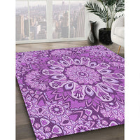 Patterned Violet Purple Rug, pat3190pur