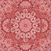 Round Machine Washable Transitional Light Coral Pink Rug, wshpat3190rd