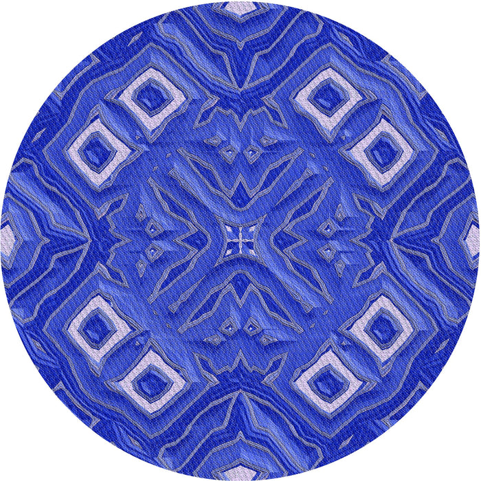 Square Patterned Light Slate Blue Rug, pat3191blu