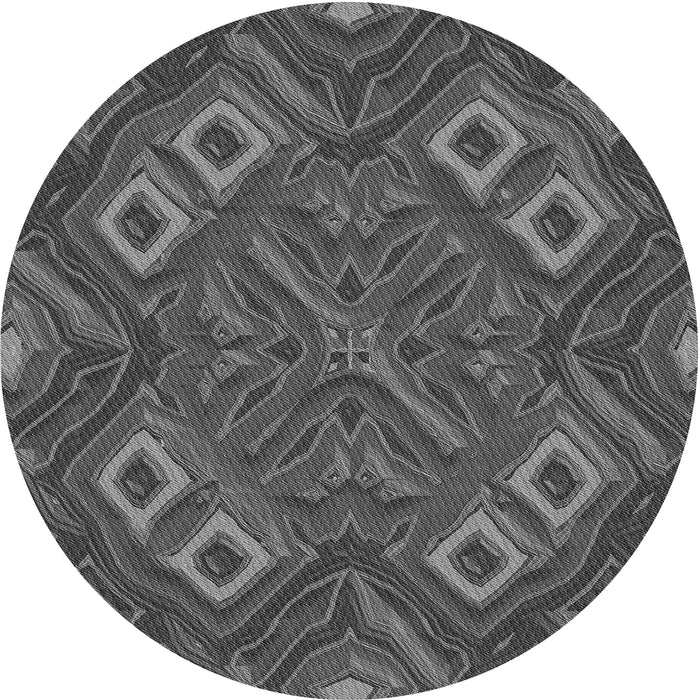 Square Patterned Gray Rug, pat3191gry