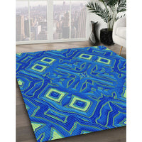 Patterned Blue Orchid Blue Rug, pat3191lblu