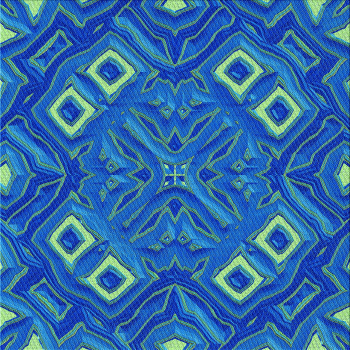 Round Patterned Blue Orchid Blue Rug, pat3191lblu
